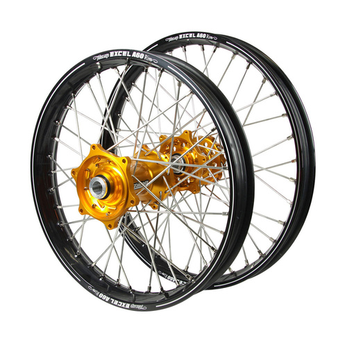 Suzuki Talon Gold Hubs / A60 Black Rims Wheel Set