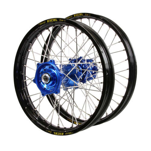 Yamaha Talon Blue Hubs / Excel Black Rims Wheel Set