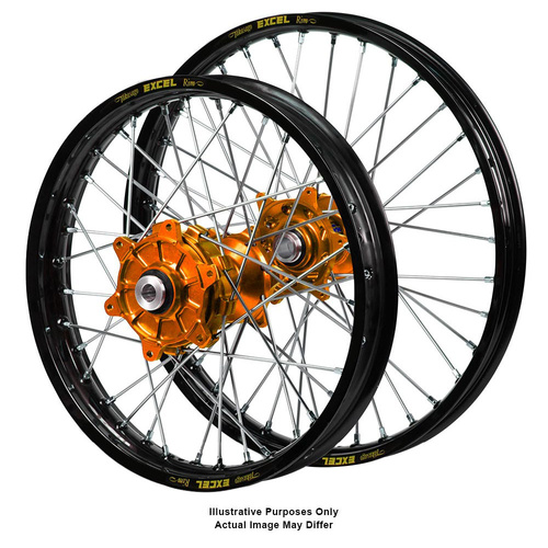 KTM 790-1090-1190-1290 Adventure Talon Orange Hubs / Excel Black Rims Wheel Set