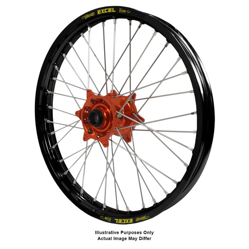 KTM 790-1090-1190-1290 Adventure Talon Orange Hubs / Excel Black Rims Front Wheel