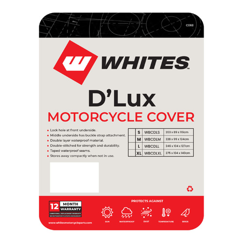 Whites Motorcycle Cover - D'Lux