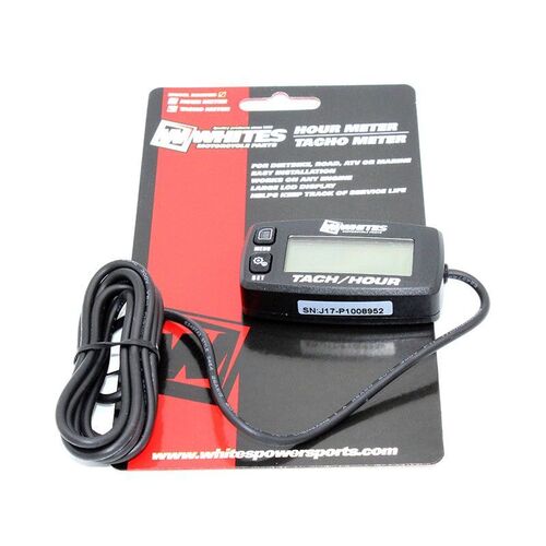 Whites Hour Tacho Meter - Black