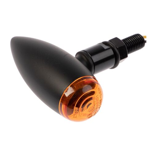 Whites Led Slimline Bullet Flasher Set Plain Satin Black /Am