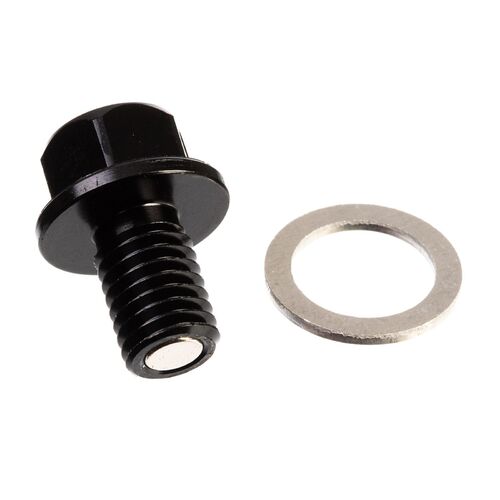 Whites Magnetic Sump Plug Black M10 X 15 - P1.5
