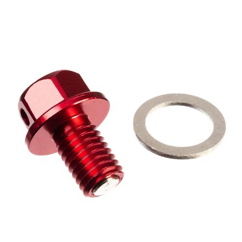 Whites Magnetic Sump Plug Red M10 X 15 - P1.5