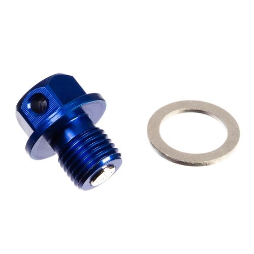 Whites Magnetic Sump Plug Blue M12 X 12 - P1.25