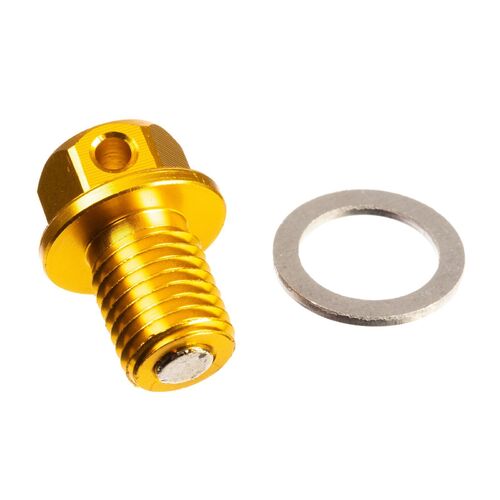 Whites Magnetic Sump Plug Orange M12 X 12 - P1.25