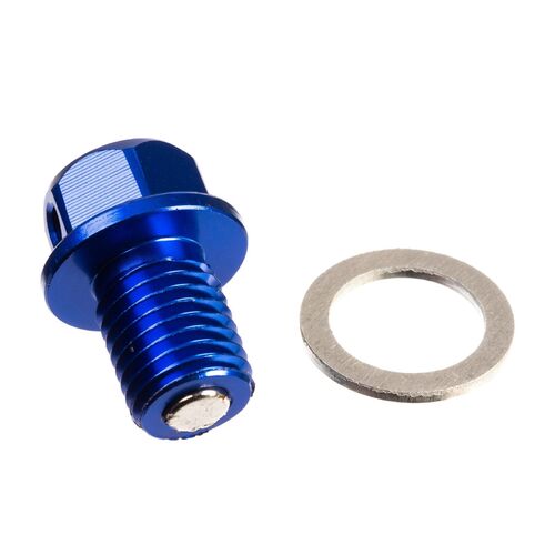 Whites Magnetic Sump Plug Blue M12 X 15 - P1.5