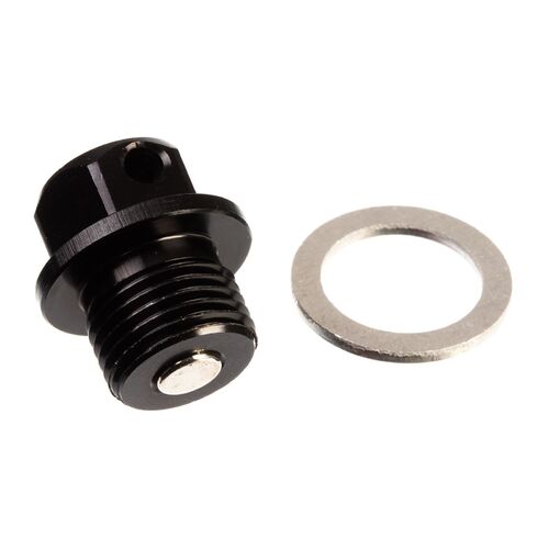 Whites Magnetic Sump Plug Black M14 X 10 - P1.25