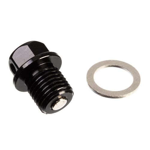 Whites Magnetic Sump Plug Black M14 X 14 - P1.5
