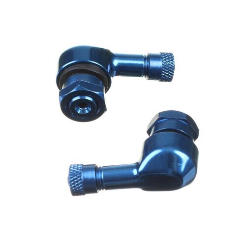 Whites 90 Degree Alloy Valve 11.3mm - Blue