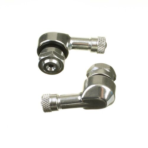 Whites 90 Degree Alloy Valve 11.3mm - Silver