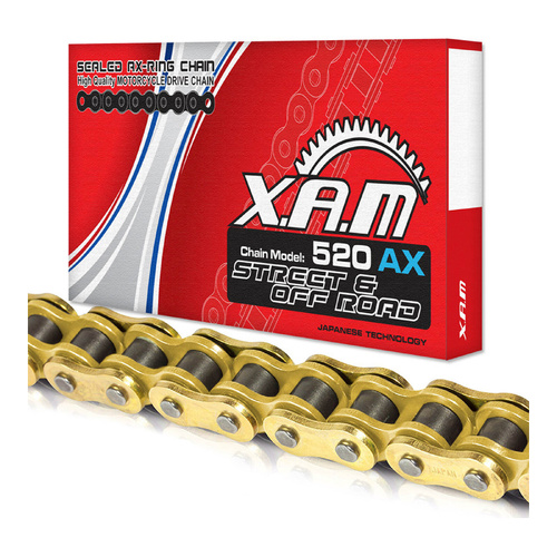 XAM 520AX X-Ring Chain - Gold / Gold with Clip Link