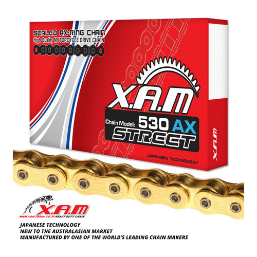 XAM 530AX X-Ring Chain - Gold / Gold with Rivet Link