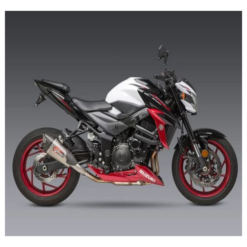 Yoshimura GSX-S750/Z 18-22 AT2 Stainless Slip-On Exhaust, w/ Stainless Muffler