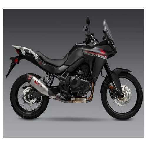 Yoshimura TRANSALP 2024 RS-12 Stainless Slip-On Exhaust, w/ Stainless Muffler