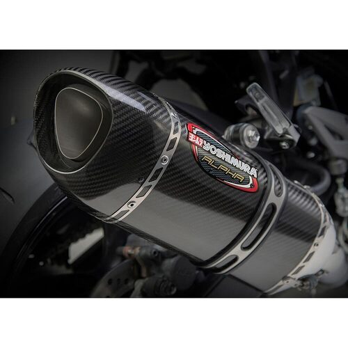 Yoshimura Yamaha YZF-R1 15-19 Alpha Slip-On Exhaust (SS-CF-CF)