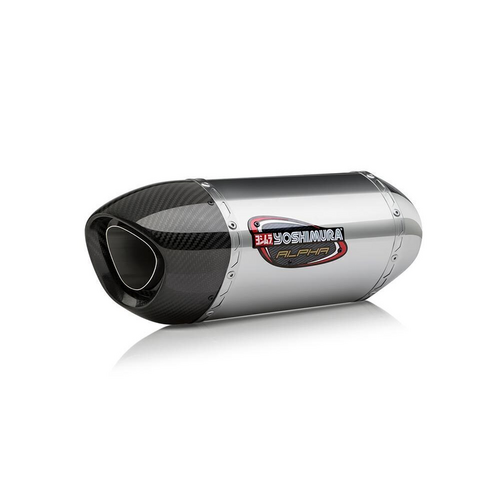 Yoshimura YZF-R1/M/S 15-19 ALPHA Stainless Slip-On Exhaust, w/ Stainless Muffler