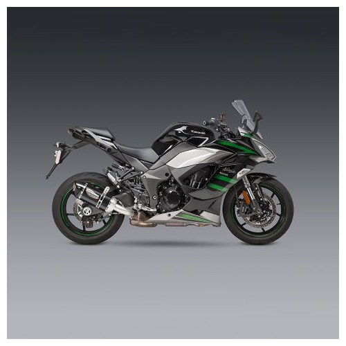 Yoshimura NINJA 1000SX 20-24 ALPHA Stainless Slip-On Exhaust, w/ Carbon Fiber Muffler