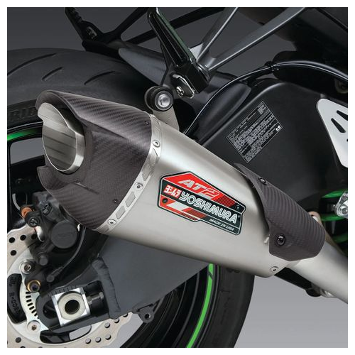 Yoshimura ZX-6R 2019-25 AT2 Stainless 3/4 Exhaust, w/ Stainless Muffler