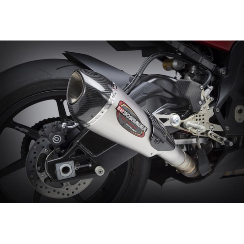 Yoshimura S1000RR 15-16 ALPHA T Slip-On Titanium Exhaust, w/ Titanium Muffler