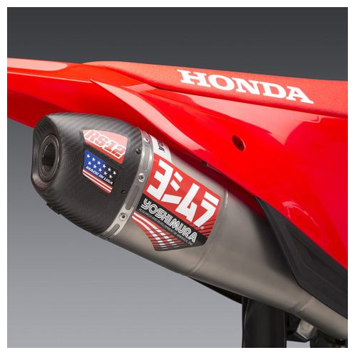 Yoshimura CRF450R/RX 2021-2024 / CRF450R-S 2023-2024 RS12 Stainless Slip-On Exhaust, w/ Stainless Muffler