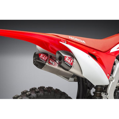 Yoshimura CRF250R 18-19/RX RS-9T Stainless Slip-On Exhaust, w/ Dual Stainless Mufflers