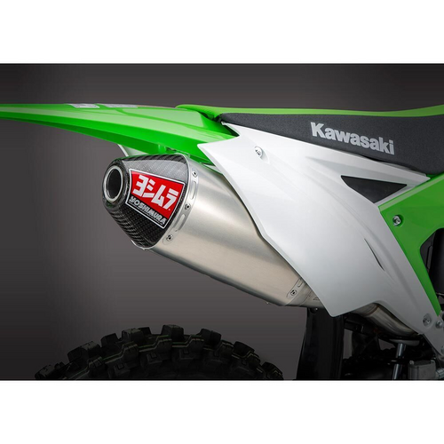 Yoshimura KX250F 17-20 RS-4 Stainless Slip-On Exhaust, w/ Aluminium Muffler