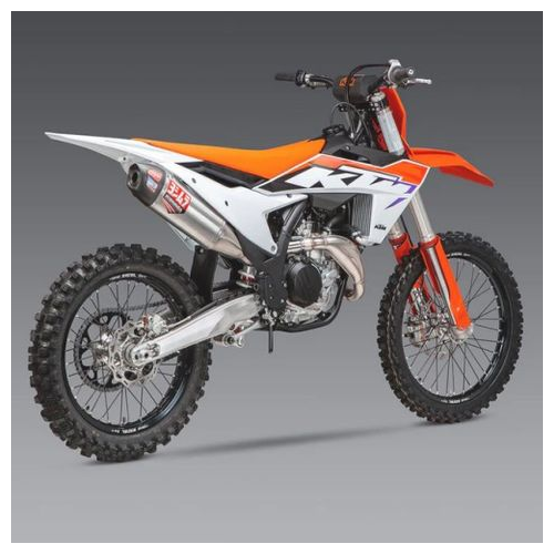 Yoshimura KTM/Husqvarna 250/350/450 23-24 RS-12 Stainless Slip-On Exhaust, w/ Aluminium Muffler