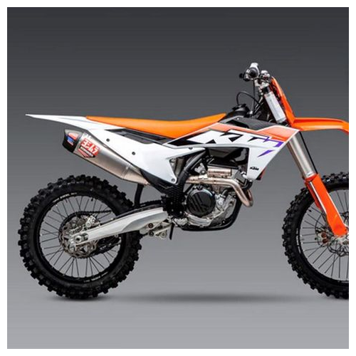 Yoshimura KTM 450SX-F FE 22-24 / Husqv FC450 RE 22-24 RS-12 Titanium Full Exhaust, w/ Titanium Muffler