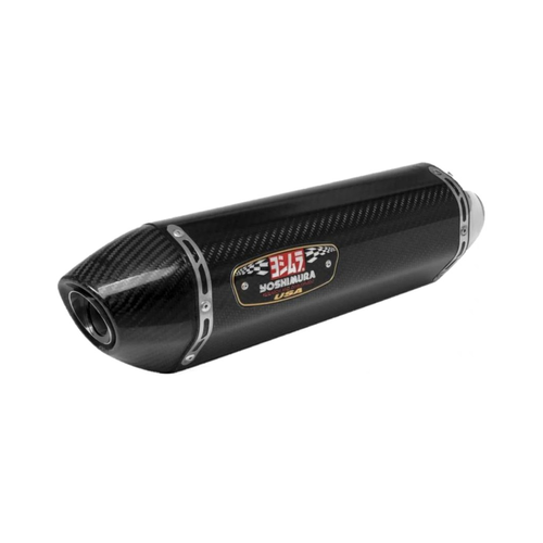 Yoshimura 14'' R77 Right Muffler Stainless/Carbon Fiber/Carbon Fiber End Cap