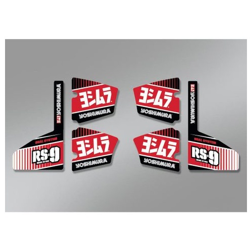 Yoshimura RS9 lL/R MUFFLER DECAL SET 6PC