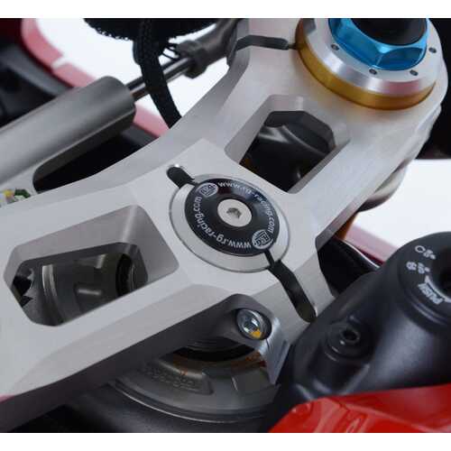 Top Yoke Cap, RED, Ducati Panigale V4 / V4S