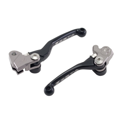 ZETA LEVER SET PIVOT | KX250F/450F'05-12 | FORGED | BLACK