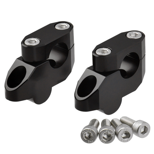 ZETA BAR CLAMP KIT RISE & O'SET | 7/8 MOUNT | 7/8 BAR | OS:20mm / H:26mm | Black