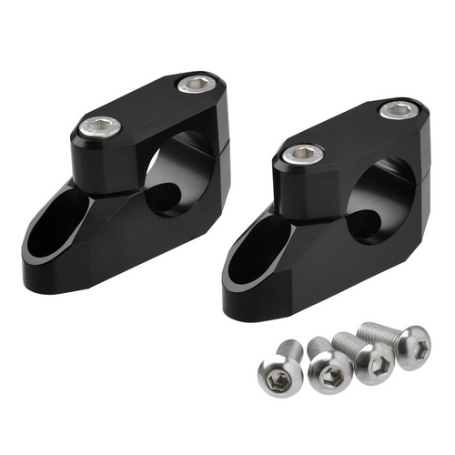 ZETA BAR CLAMP KIT RISE & O'SET | 7/8 OR TAPER MOUNT | TAPER BAR | OS:20mm / H:26mm | Black