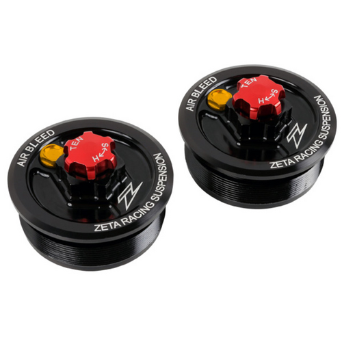 ZETA FORK CAPS EASY ADJUST | SHOWA SFF-AIR KX450F-'18, RMZ450-'17 | BLACK