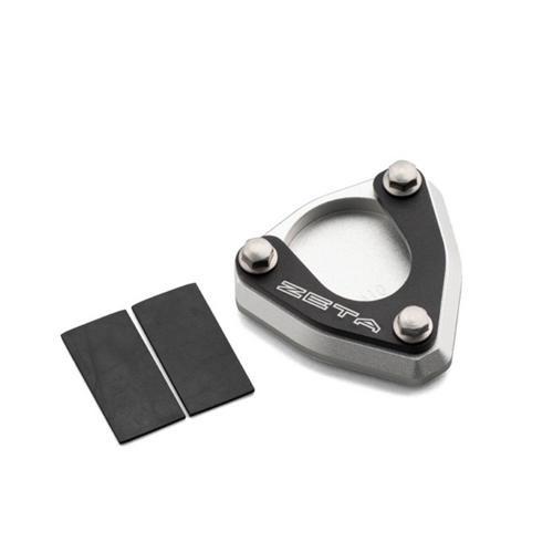 ZETA STAND PAD ENLARGER | Husky701E '17-, KTM690ED '12- | BLK/SILV