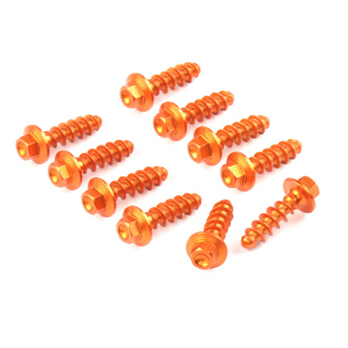 ZETA PLASTICS BOLT KIT ALLOY | KTM TAPPING SCREWS | 10 PCS ORANGE