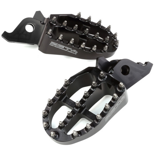 ZETA FOOTPEGS ALLOY ULTRAWIDE | CRF250/450,CRF250L/M/RALLY | 57mm BLACK.