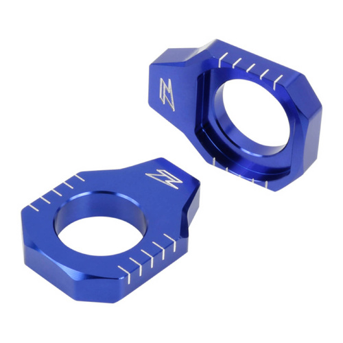 Zeta Rear Axle Block - Kawasaki KX250F ('17-) KX450F ('16-) - Blue