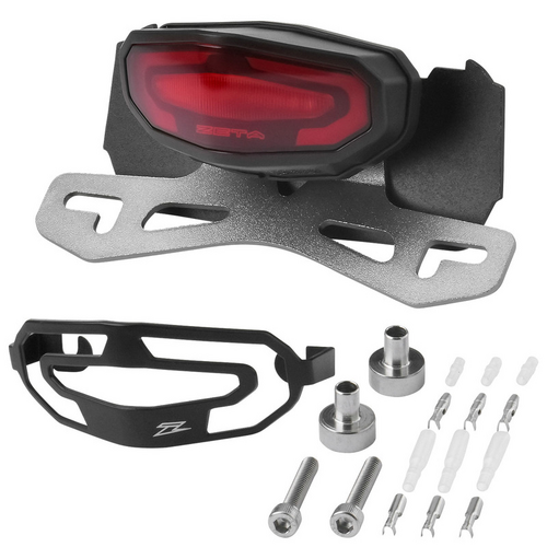 Zeta Tail Light & Plate Holder Led Line | Crf450L '19- Crf450Rl '21- | Red Lens